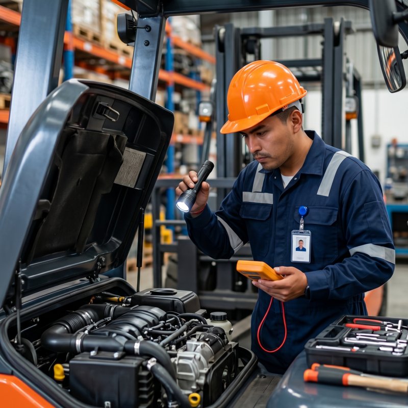 Mantenimiento preventivo de montacargas industriales